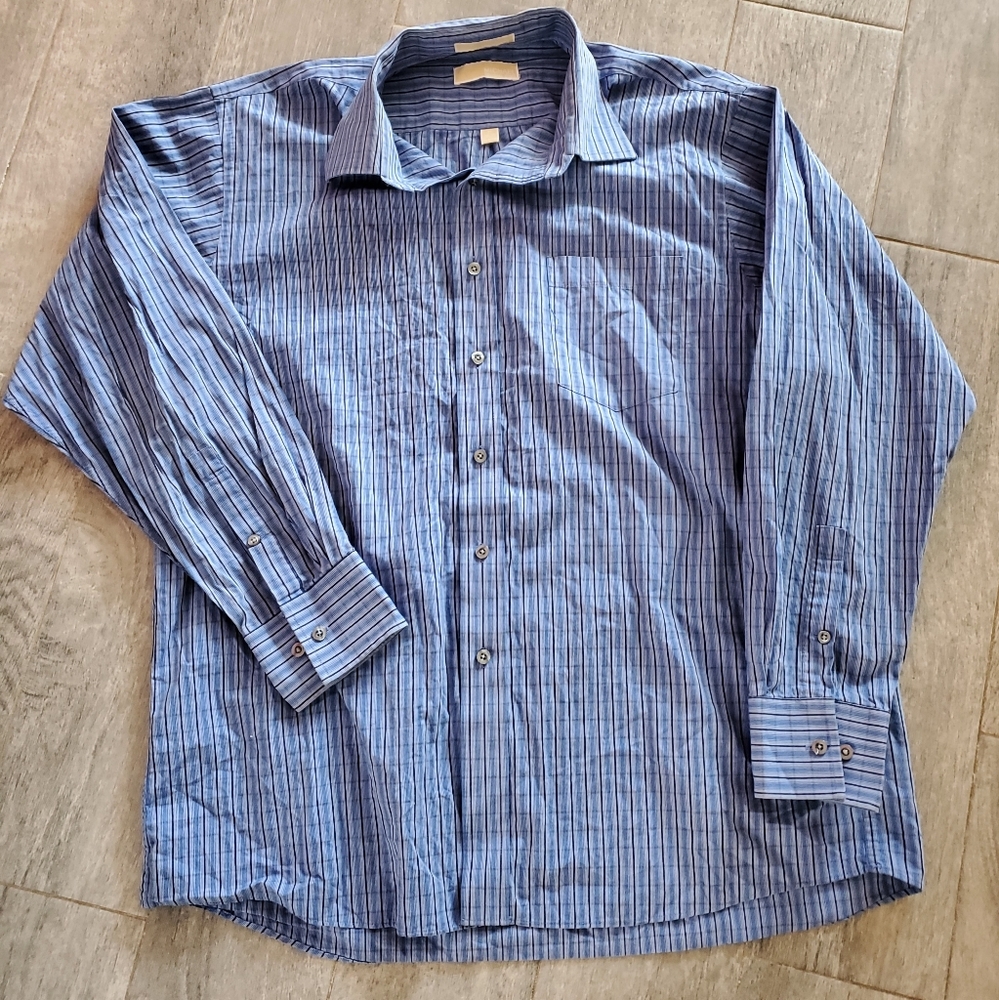 Michael Kors Long Sleeve Button Down Shirt Size XL Made in Thailand